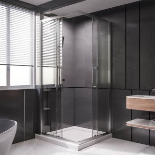 Боковая панель Veconi Premium Trento SP-50GR, 1000х2000 , брашированный графит, стекло прозрачное